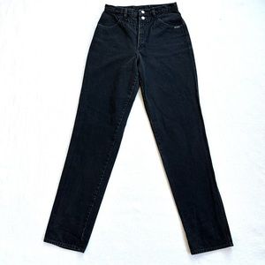 ROCKIES VTG 80s 90s BAREBACK HIGH RISE RELAXED FIT BLACK MOM JEANS. Sz 13/32